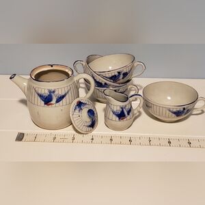 Vintage Japan hand painted porcelain children's tea set